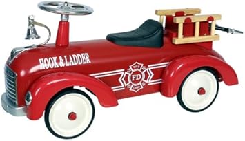 antique toy fire truck pedal car
