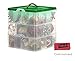 Christmas Plastic Ornament Storage Container / 3 Stackable Snap Together Box Trays - Bundled with Ribbon container & cloth