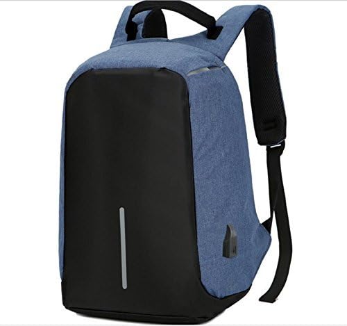 Anti-theft Business Laptop Backpack With USB Charge Port ,Lightweight Outdoor Waterproof Travel College Backpack (Blue)