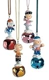 Peanuts Characters Holiday Jingle Buddies Bells w/ Pendant Cord-Set of Four