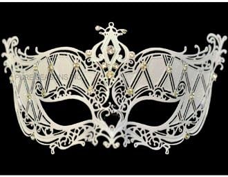 Pure Seasons Winter Princess Venetian Mask (White)-Standard