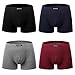 wirarpa Men's Underwear Cotton Stretch Boxer Brief Short Leg Comfort Waistband Underpants 4 Pack Medium