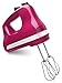 KitchenAid KHM512CB 5-Speed Hand Mixer, Cranberry