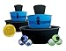 BULZiBUCKET Blue - Next Generation Cornhole - Indoor/Outdoor/Pool Game !!!