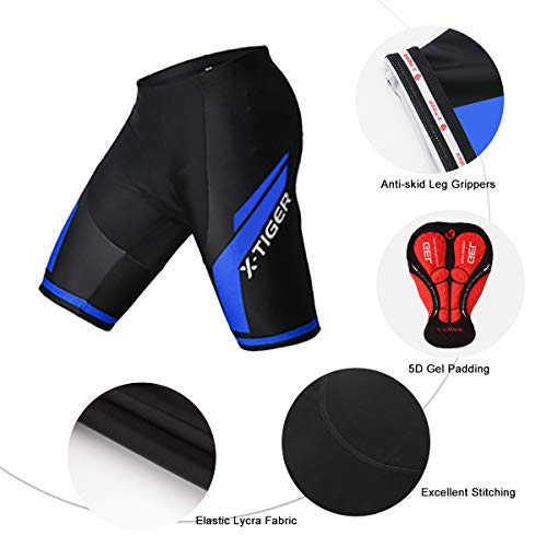 image for X-TIGER Men's Cycling Jersey Set Short Sleeve Biking with 5D Gel Padde