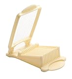 Durable Luncheon Meat Slicer, Quality Stainless Steel 11 Wires for 12 Thinner Slices, Certified Safety, Slice Meats, Fruit and Soft Cheeses (Ivory)