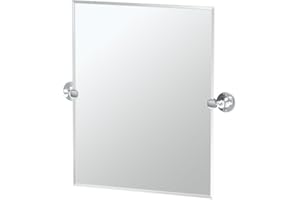 Gatco 4419SM Cafe Small Wall Rectangle Mirror, 24 H x 23.5 W, Chrome