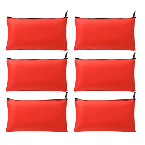 Red Money Bag. LUNASMILE Leatherette Securit Bank Deposit Bag/Check