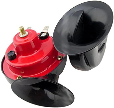 LUQUAN One Pair Universal 12V Loud Car Dual-Tone Snail Electric Air Horn Siren