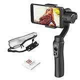 Zhiyun Smooth-Q 3-Axis Handheld Gimbal Stabilizer for Smartphones Like iPhone X 8 7 Plus 6 Plus Samsung Galaxy S8+ S8 S7 S6 S5 Compatible with GoPro Intelligent APP Controls + Built in Phone Charging