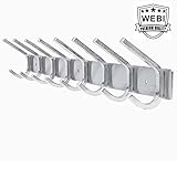 WEBI Heavy Duty SUS 304 Coat Bath Towel Hook Hanger Rail Bar with 8 Hooks, Brushed Finish, for Bedroom, Bathroom, Foyers, Hallways, Entryway, for Great Home, Office Storage & Organization, C-CBG08