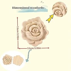 BSYMDH 4PCS Wood Carved Onlay Applique Wood