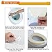 saounisi Toilet Seat Cover Washable, Padded Cushion Warm Soft Thick Fuzzy Round Elongated Washable Disposable Large Blue 1 Pack