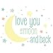 Wall Pops WPWW1376 I Love You to The Moon Wall Decal Wishes