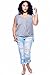 CELLO WOMENS PLUS SIZE BLUE Boyfriend Denim Jeans Ripped Distressed pants 1826