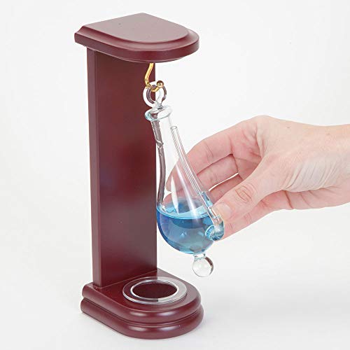 Bits and Pieces Desktop Weather Glass Liquid Barometer Classic Home