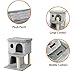 Ipet Home Cat Tower, Cat Tree and Condos for Large Cats, Kittens and Cats Activity Play House, Cat Furniture with Large Plush Perch, Fully Wrapped Scratching Sisal Posts, Greythumb 2