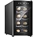 Wine Cooler Refrigerator Thermoelectric Wine Fridge 8 Bottle Wine Cellar with Temperature Display, Freestanding Quiet Operation Refrigerator