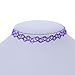YAZILIND Purple Vintage Stretch Gothic Tattoo Henna Choker Hippy Necklace Elastic 80s 90s
