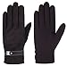 IL Caldo Mens NEW Suede Plush Lining TouchScreen Winter Thick Drive Gloves,Black