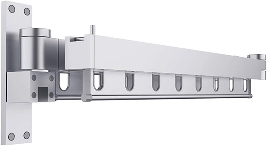 TQMB Retractable Clothes Racks Wall Mounted Folding Clothes Hanger Laundry Drying Rack Room Closet Storage Organization for Balcony, Laundry, Bathroom And Bedroom,Silver
