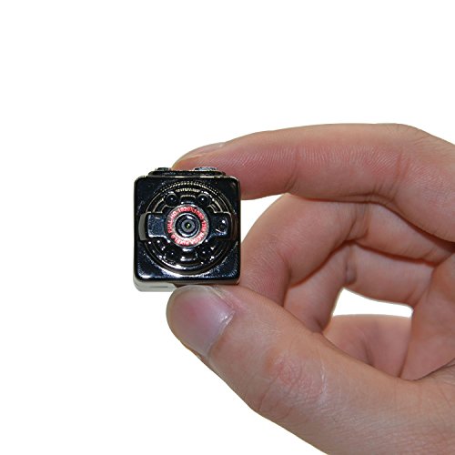 Mengshen Full HD 1080P 30fps Pocket Digital Video Recorder Camera Camcorder Ultra-Mini Metal DV Support Motion Detecting with IR Night Vision MS-SQ8Black