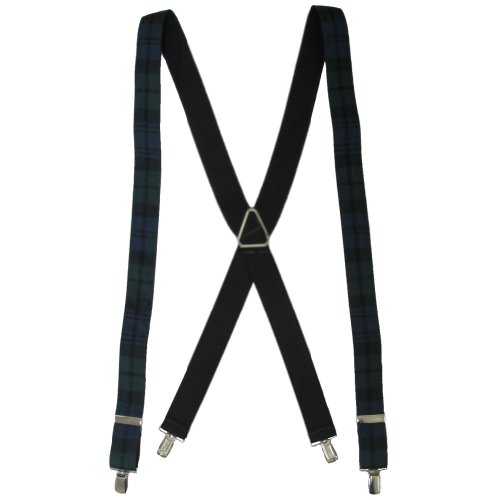 Black Watch Tartan Braces/Suspenders Made In Scotland