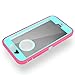 iPhone 7 Plus/8 Plus Shockproof Case,AICase [Heavy Duty] [Full Body] Built-in Screen Protector Water-Resistance Cover for Apple iPhone 8 Plus/7 Plus/6 Plus/6s Plus (Light Blue+Pink)