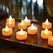 Realistic Bright Flameless LED Tea Light Candles, Bright, Flickering, Battery Powered Fake Candles, Unscented Tealights, Pack of 50