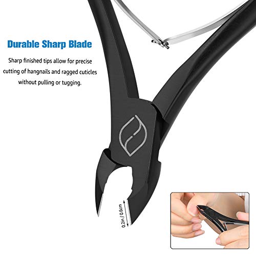 image for FERYES Cuticle Nippers 1/2 Jaw - Professional Grade Stainless Steel Cu