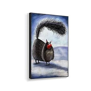 Framed Canvas Home Artwork Decoration Lovely Kitten Canvas Wall Art for Living Room, Bedroom - 16x24 inches