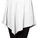 DRSKIN] WS05 Women Handkerchief Hem Short Sleeve Long Tunic Top. (XL, White)