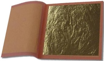 23.75k genuine gold leaf booklet (25 sheets/loose type)