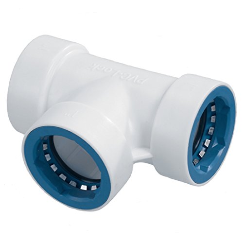 Hydro-Rain PVCL-401-010 No Glue Needed PVC-Lock Tee, 1"