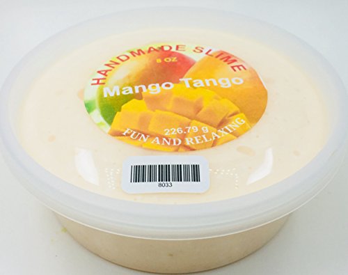 Handmade Crunchy slime Mango fragrance 8 oz container