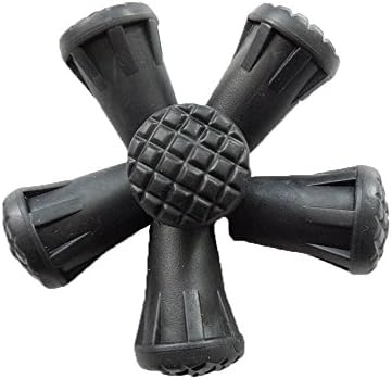 Sweetly 6 Pieces Black Rubber Trekking Pole Tip Protectors, Climbing Crutches Foot Covers, Climbing Crutches Accessories Fits Hiking, Trekking &amp; Walking Poles
