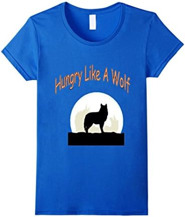 Women's Wolf - Hungry Like A Wolf Gift Idea Shirt XL Royal Blue