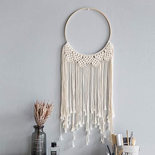 LSHCX Macrame Wall Hanging Dream Catcher Unique Gift Ideal Bohemian Home Boho Chic Tapestry Art Decorating, 39 x 11.8 inches
