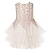 Domiray Flower Girl Dress with 6 Layer Soft Yarn Princess Wedding Party Dress