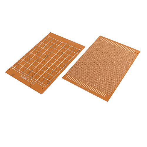 Uxcell a15071300ux0120 2 Piece 12cmx18cm Single Side Copper PCB Printed Circuit Board Prototype Breadboard