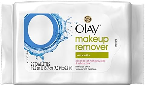 OLAY Cleanse Makeup Remover Wipes, Rose Water 25 ea (Pack of 6)