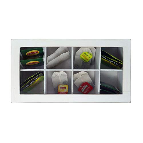 gbHome GH-6746 Decorative Home Decor Wood Tea Box, 10.75” x 5.75’’ x 4,’’ Eight Compartments, Rustic, Antique Distressed Wood Organizer for Sewing Supplies, Jewelry, Beads, Hair Accessories and More! - Thumbnail 4