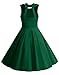 BeryLove Women's Vintage 50s Polka Dot Bowknot Retro Swing Cocktail Party Dress