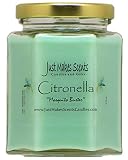 Citronella (Mosquito Repellant) Scented Blended Soy Candle for Indoor Use by Just Makes Scents (Citronella)