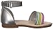 Carter's Girls' Gene Fashion Sandal, Silver, 7 M US Toddler