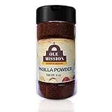Pasilla Chili Powder 4 oz Ground Chile For Mole Sauce, Taco Seasoning, Tamales, Salsa, Chili, Meats, Soups, Stews by Ole Mission