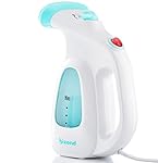 BIZOND Portable Garment Steamer for Clothes, Fabric, Dresses - Safe and Little Handy, Anti-Spill - Home and Travel - Best Compact Mini Steamer with Accessories - Handheld Steamer Economy Model (White)