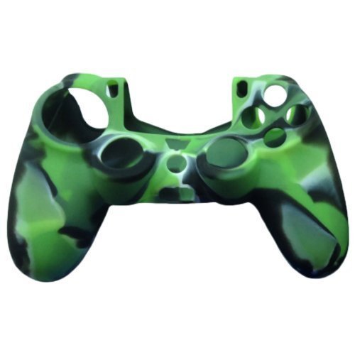 Silicone Skin Protective Cover for PS4 PlayStation 4 Controller [Camouflage Green]