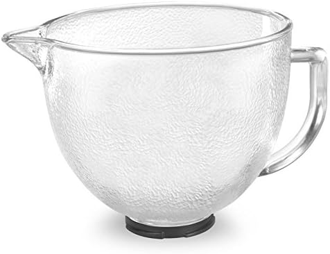 KitchenAid K5GBH Mixer Glass Bowl Hammered 5 Qt with Pour Spout &amp; Lid Tilt Head