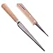 BCP Set of 2 Wooden Handle Craft Art Tools Fettling Knife for Pottery/Sculpting/Ceramic/Polymer Clay Carving Modeling
